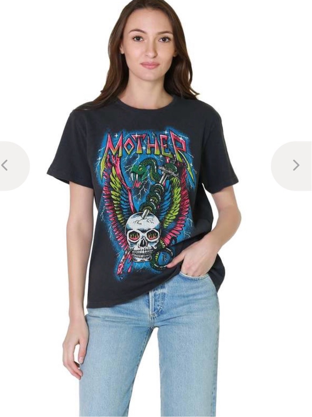 MOTHER The Rowdy Tee Flying Skull in L